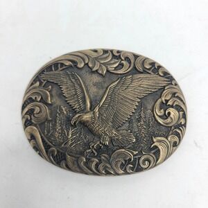 Eagle Belt‎ Buckle Cowboy Scroll Sportsman Nature Vtg Award Design Medals
